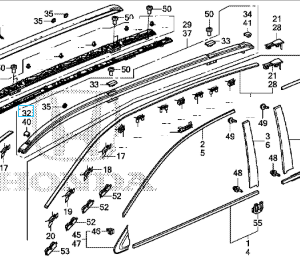Honda CRV 2013-2018 Roof Rail Cap