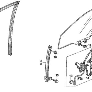 Honda Civic 3 Door 2001-2005 Offside Window Runchannel