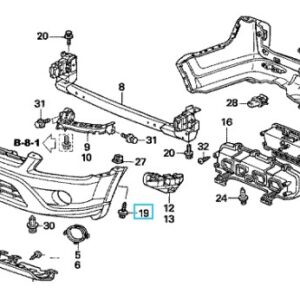 Honda CR-V Front Bumper Screw