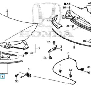 Honda Civic 2012-2016 Bonnet Seal