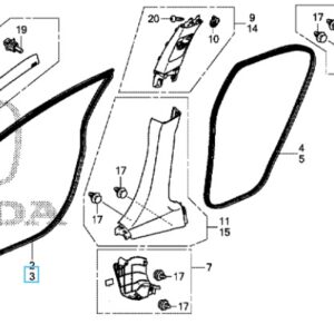 Honda Civic 2012-2016 NSF Door Aperture Seal