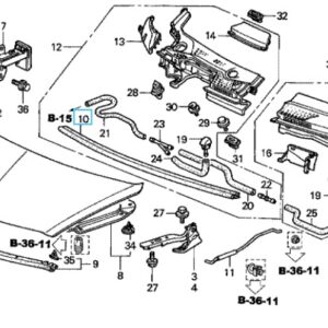 Honda Jazz 2002-2008 Rear Bonnet Seal