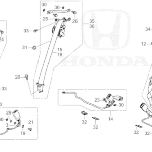 Honda Civic 5 Door 2017-2021 Front Seat Belt Shoulder Adjuster
