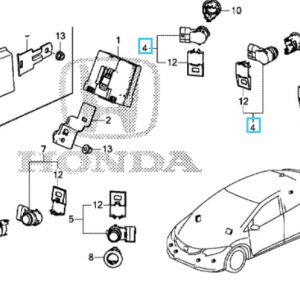 Honda Civic 2012-2016 Offside Front / Rear Parking Sensor