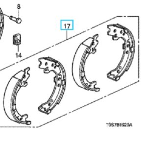 Honda CR-V 2013-2018 Handbrake Shoe Set