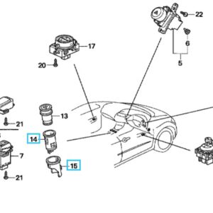 Honda Civic 2006-2011 Socket and Mounting Ring