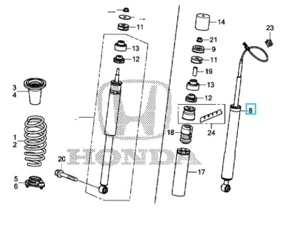 Honda Civic Tourer 2014-2017 Rear Shock Absorber