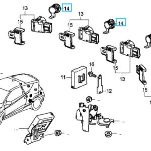 Honda CR-Z Rear Parking Sensor Surround
