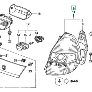 Honda Jazz 2002-2008 OSR Taillight