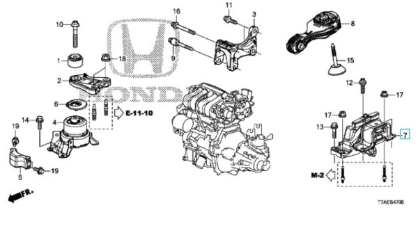 Honda HR-V 2016-2019 Transmission Mounting Rubber (MT)