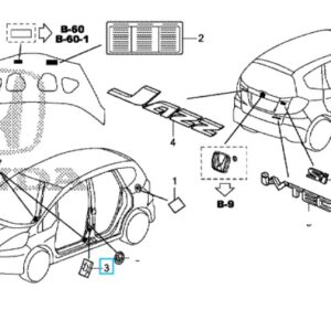 Honda Jazz 2012-2015 Tyre Pressure Label