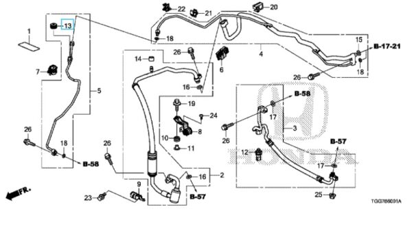 Honda High Pressure AC Valve Cap