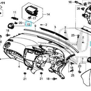 Honda Civic 2014-2016 Side Air Outlet Unit