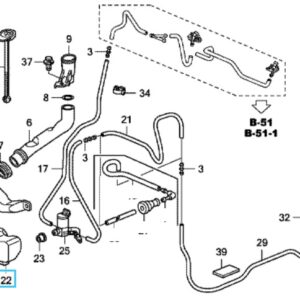 Honda Jazz 2009-2015 Washer Bottle