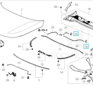 Honda HR-V 2022- washer jet
