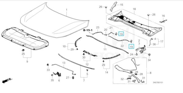 Honda HR-V 2022- washer jet
