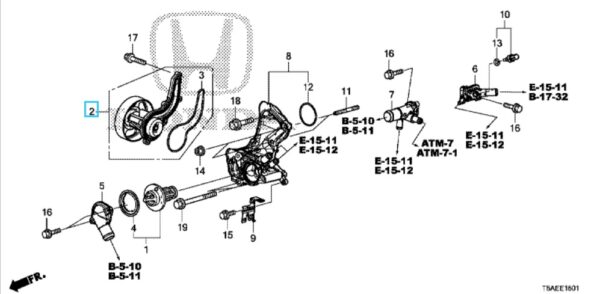 Honda Jazz 2016-2019 Water Pump