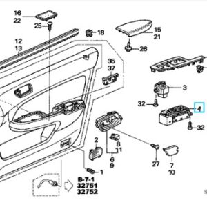 Honda Accord 2003-2008 OSF window switch